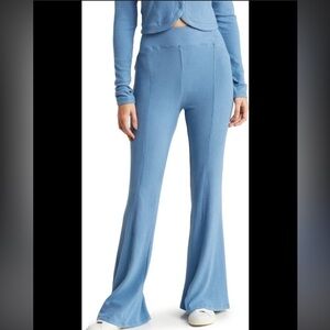 NWT Area Stars Ribbed Flare Leg Pants in Blue